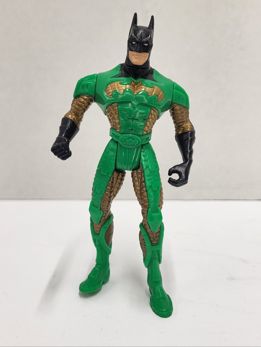 Vintage 1997 Kenner Batman Ambush Attack Green And Gold 5” Action Figure